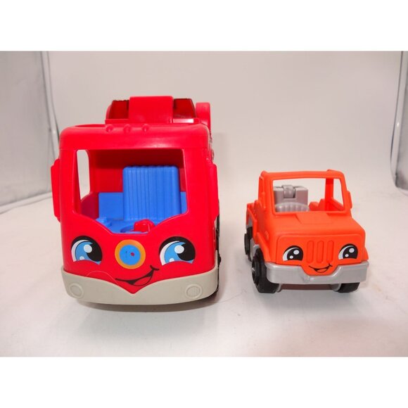 Little People Fire Truck And Help & Go Tow Truck Toy Set With Figures - Picture 8 of 16